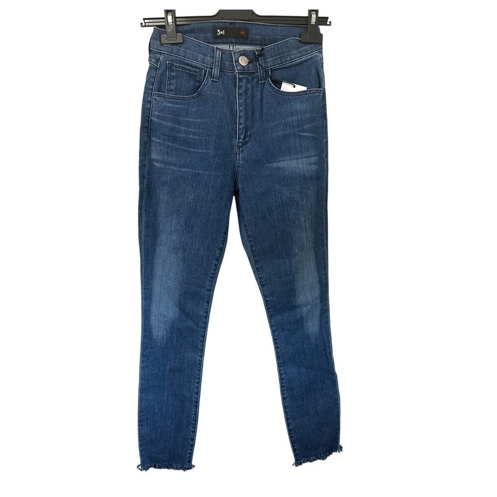 3X1 Jeans W3 Skinny Crop Jeans Raw Hem 'Sally' Wash Size 25 New with tags